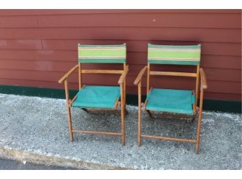 2 Canvas Folding Chairs