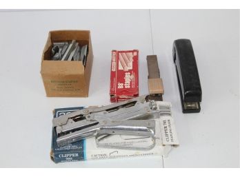 Misc. Stapler And Staple Lot