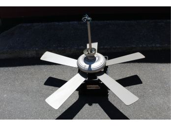 Silver Tone Modern Ceiling Fan 50 In