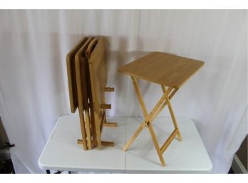 Set Of 4 Tv Tables With Stand