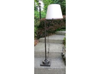 Matte Chocolate Bronze Colored Swing Arm Student Style Floor Lamp W/adjustable Height Tested/Working