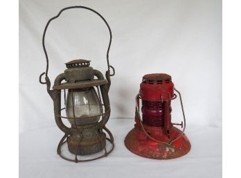 Pairing Of 2 Dietz Railroad/utility Lanterns