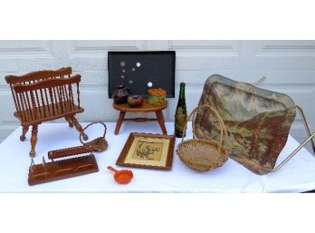 Mid-Century Mixed Lot Of Small Furniture & Decorative Collectibles - Great Stuff