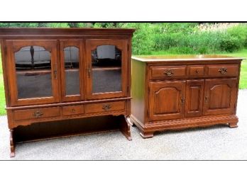 Heywood Wakefield 2 Piece Old Colony Rock Maple Hutch