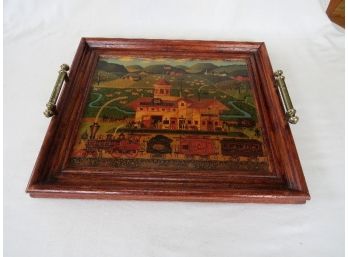 Vintage Charles  Wysocki Signed Print Serving Tray