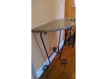 Hall Table - Marble Top - Iron Legs - 32' X 32' X16'