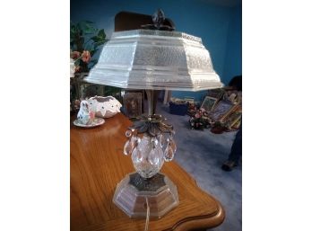 Vintage Glass Lamp - 17'