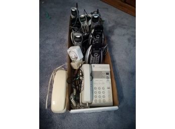 Lot Of Cordless Phones W/bases, Answering Machine And LAN Phone