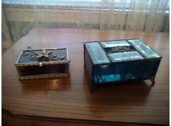 2 Stained Glass Boxes