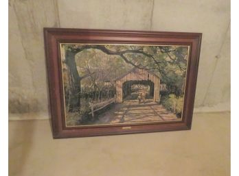 Eric Sloane 'Vermont Bridge' Turner Framed Art