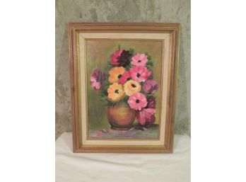 Original Oil Painting Floral Still Life Signed 'Georgia'