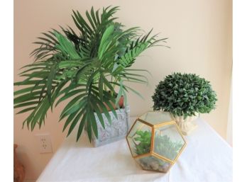 Collection Of Faux Potted Plants