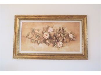 Framed Floral Canvas Print Artwork