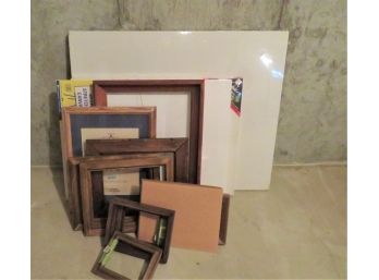 Vintage Wood Art Frames And Blank Canvases