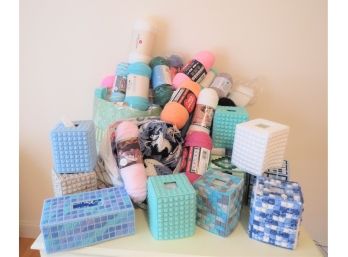 Assortment Of Yarn And Yarn Crafts