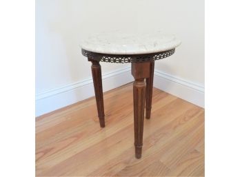 Marble Top Round Table Plant Stand