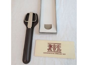 Continental Italy Library Letter Set Leather Holder