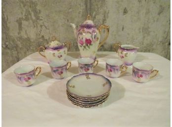 Porcelain Tea Set  For 5 Hand Painted Germany