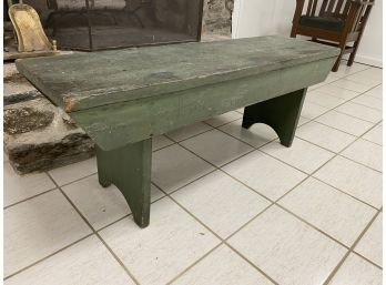 Primitive Style  Wood Bench Nice Patina