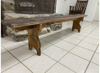 Amazing Antique Pine Oversize Bench