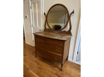 Antique Oak Dresser With  Mirror