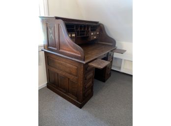 Antique Oak Roll Top Desk