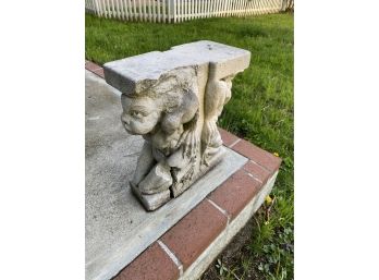 Antique Cast Concrete Gargoyle Bench Base