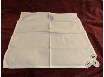 Napkins With 3 Eyelet Holes, Placemat, All Handmade