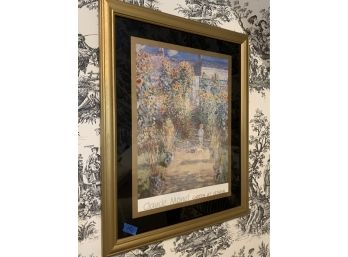 Monet's Garden Poster Art, Framed