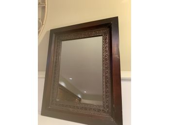 Rectangular Upright Mirror With Geometric Patterns On It