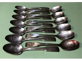 Original 13 Colonies Silver Tablespoons Set