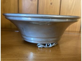 Hand Made And Signed Pewter Bowl