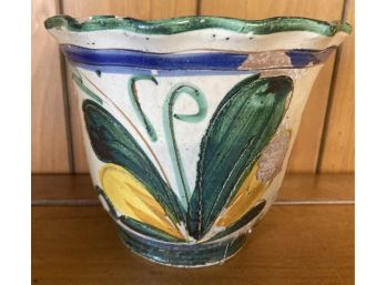 Vintage Hand Painted Clay Poy