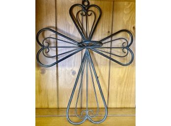 Very Nice Iron Cross Candle Holder