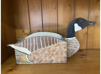 Canadian Goose Wood Planter