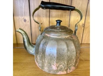 Vintage Made In Germany Copper And Brass Tea Kettle