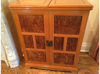 Vintage Dry  Bar/Cabinet  On Casters  Solid Wood South Korea