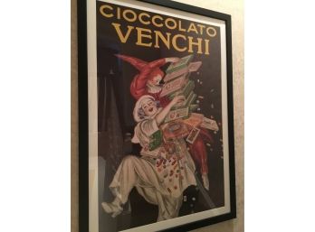 Vintage Leonetto Cappiello Cioccolato Venchi Framed Poster