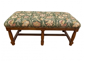 Floral Upholstered Bench