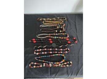 Lot Of 10 Bead Necklaces All Shapes And Sizes