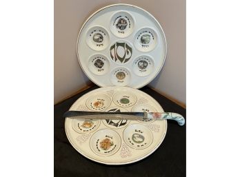 Passover Seder Ceramic Plates & Knife