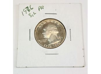 1776- 1976  Bicentennial Silver Proof Quarter