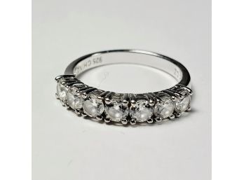 Sterling Silver Classic CZ Studded Ring