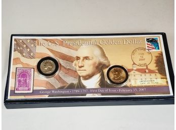 George Washington First Day Cover Coin And Stamp Set