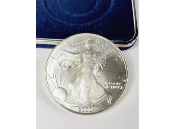 2000 Eagle Silver Dollar   In  Case  From Mint .999 Silver