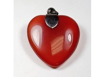 Red Jadeite Heart Pendant