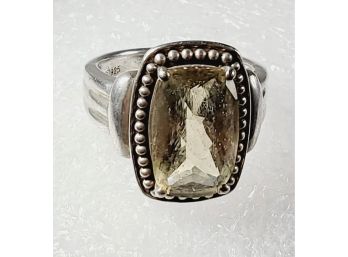 Beautiful Big Stone Vintage Sterling Silver Ring