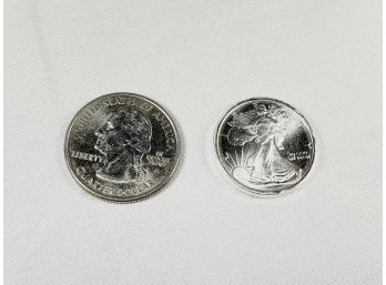 1/4 Troy Ounce 0f .999  Silver Eagle