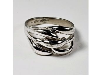 Sterling Electroplate Modern Style Ring