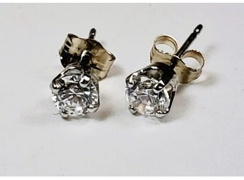 14K  CZ  Stud Earrings